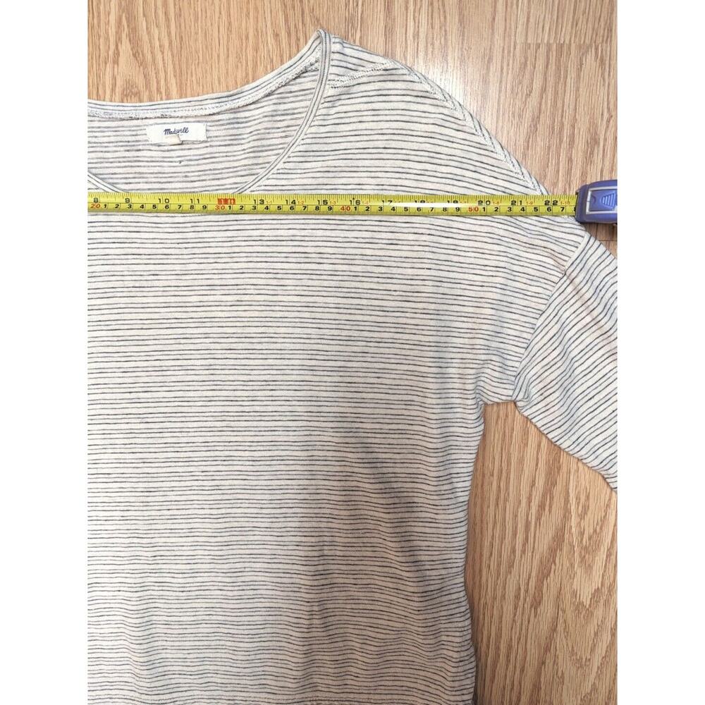 Madewell Audio Top Belridge Stripe Size Small Ivory - Picture 7 of 9